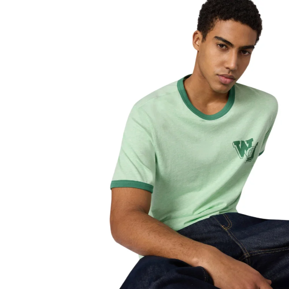 Ringer T-Shirt Green - Image 4