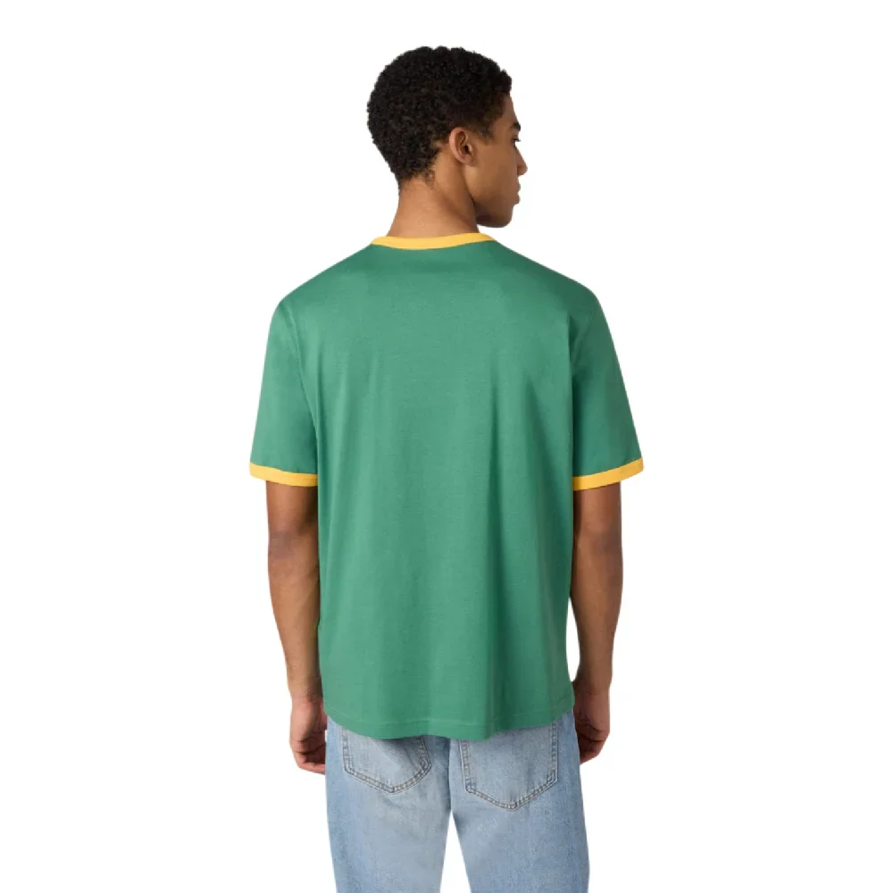 Ringer T-Shirt Green Yellow - Image 3