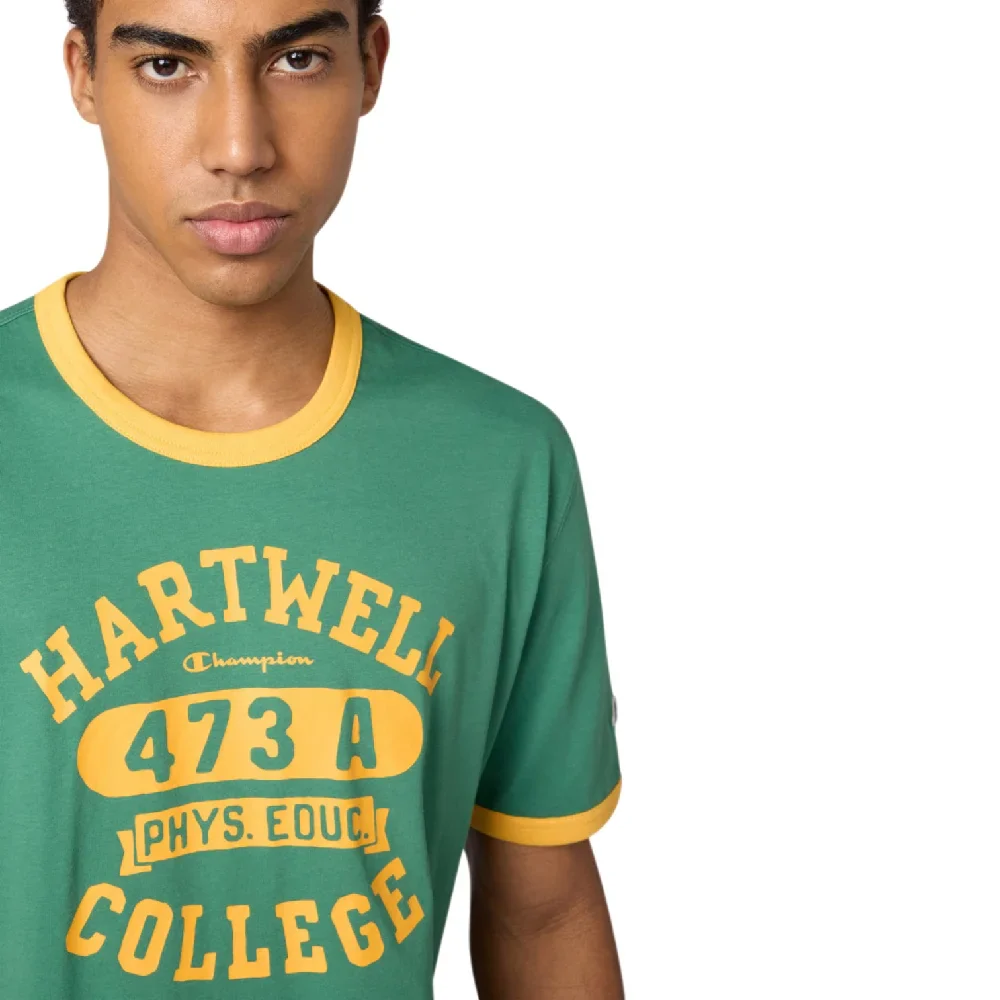 Ringer T-Shirt Green Yellow - Image 4