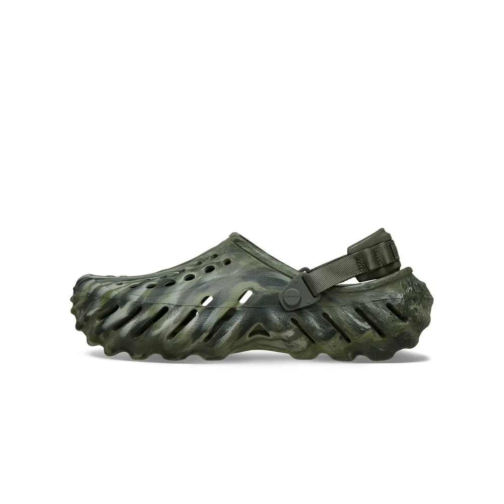 Echo Marbled Clog Sandal Green