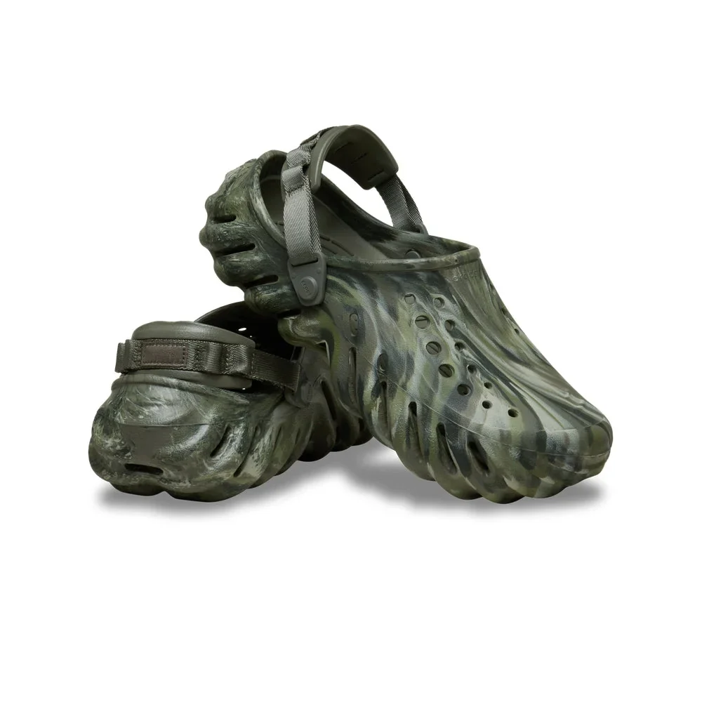Echo Marbled Clog Sandal Green - Image 2