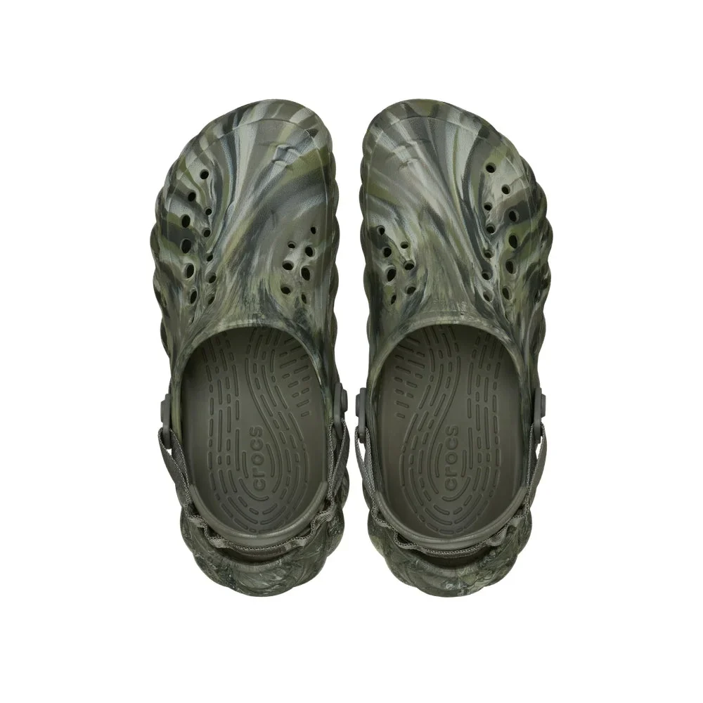 Echo Marbled Clog Sandal Green - Image 3