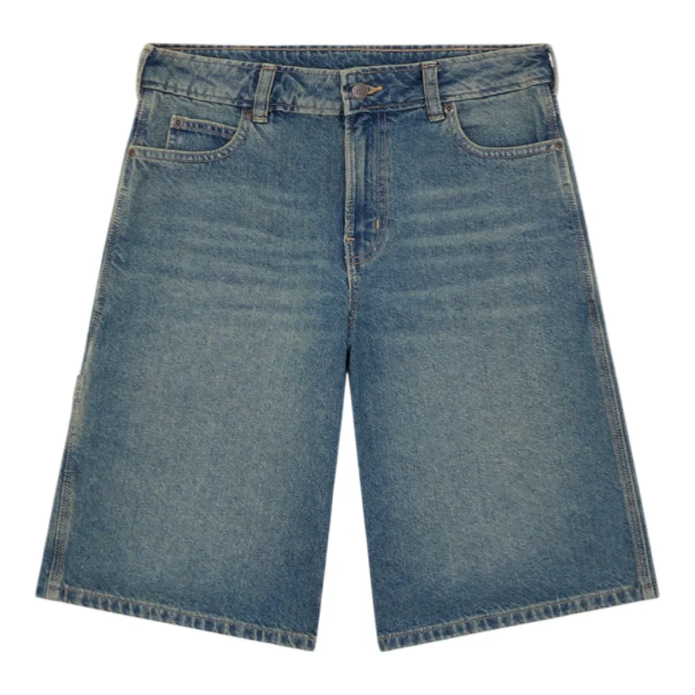 957 13 Inch Denim Short Khaki Tinted Blue