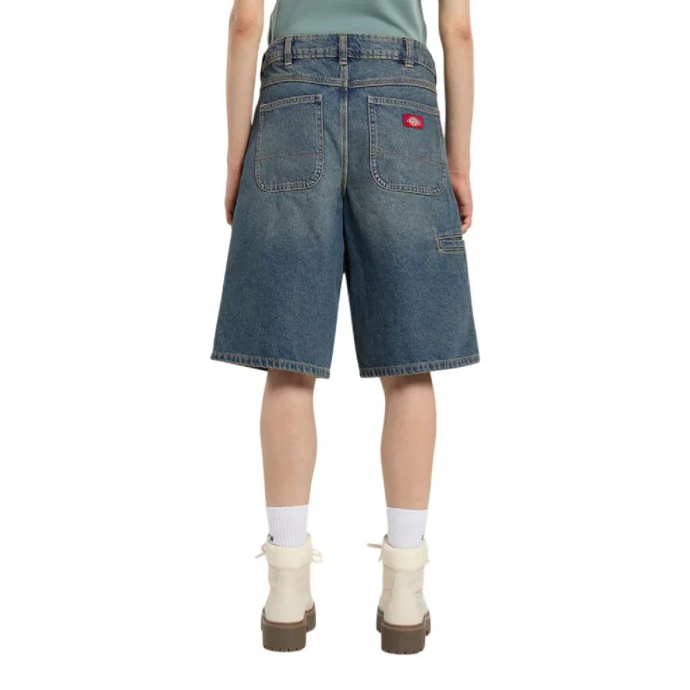957 13 Inch Denim Short Khaki Tinted Blue - Image 4