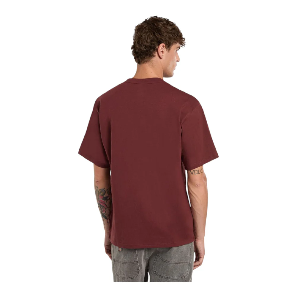 Clancy Heavyweight T-Shirt Bordeaux - Image 2