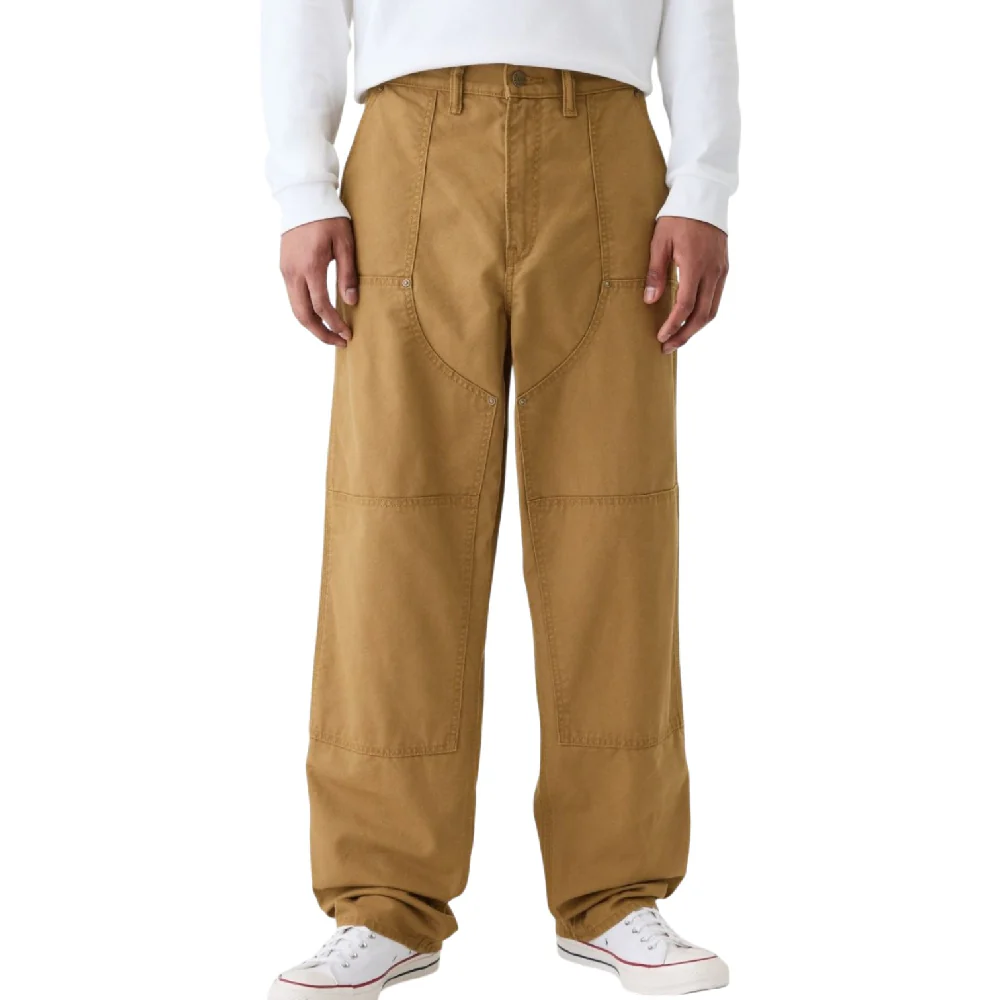 Double Knee Canvas Carpenter Pant Beige - Image 2