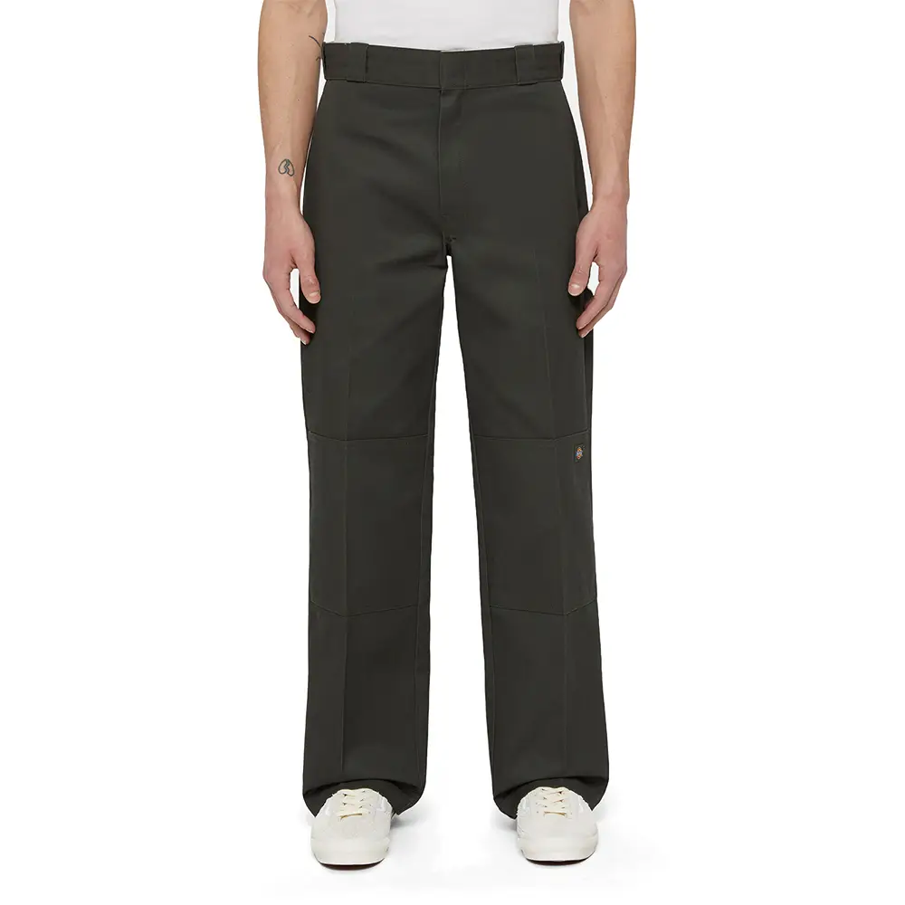 Double Knee Rec Pant Olive Green - Image 3