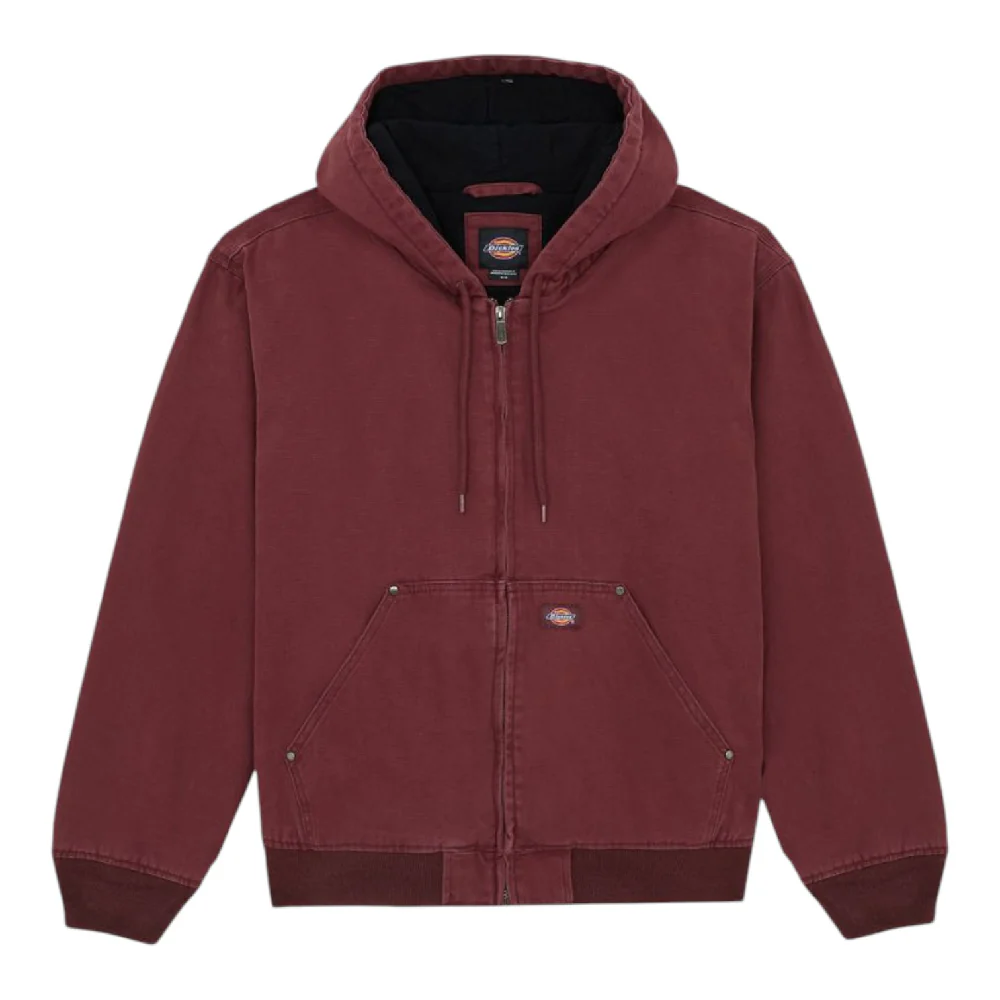 Hilham Hooded Canvas Jacket Bordeaux