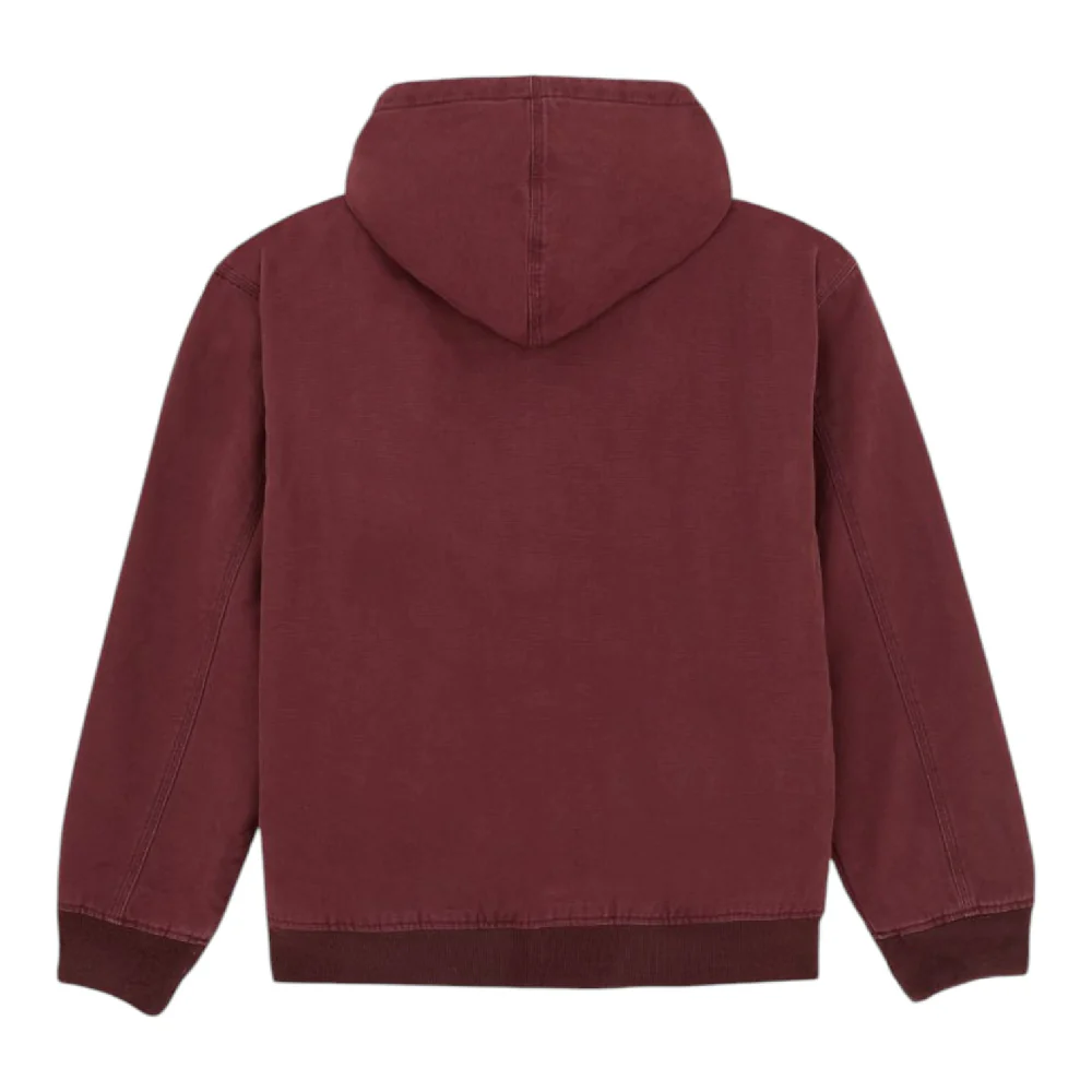 Hilham Hooded Canvas Jacket Bordeaux - Image 2