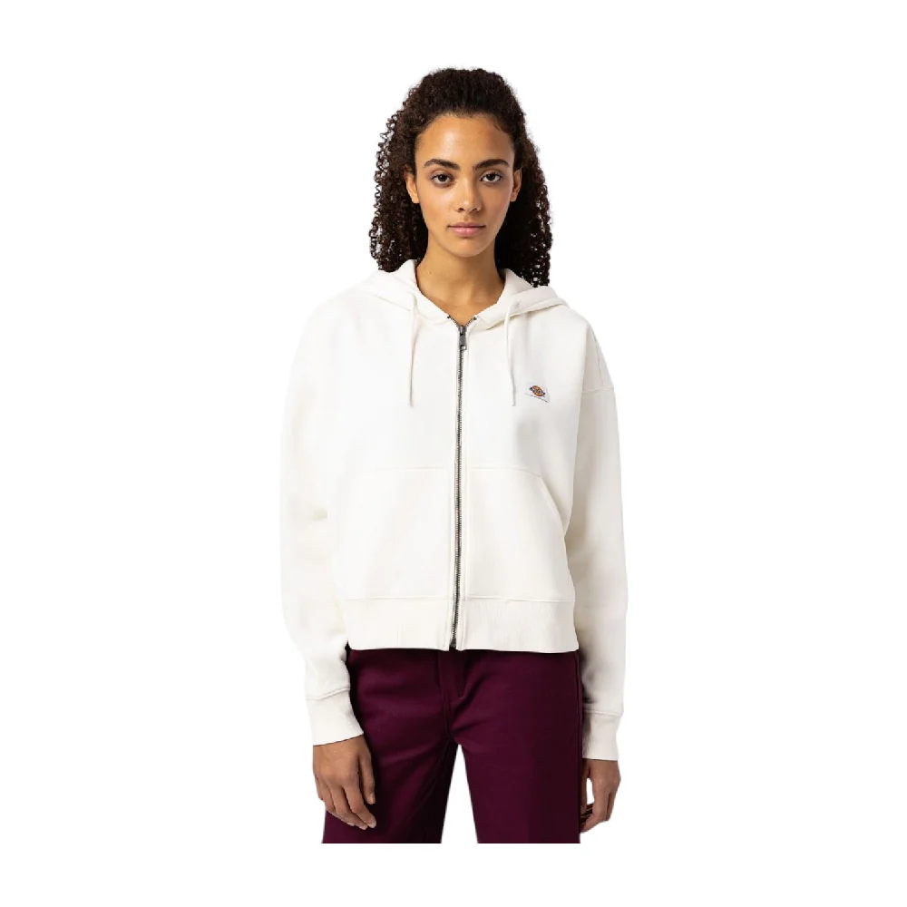 Oakport Zip Hoodie White - Image 3