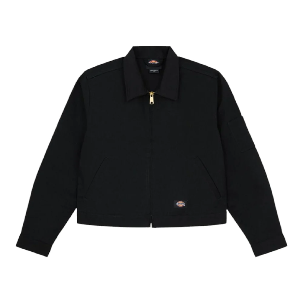 Unlined Cropped Eisenhower Jacket Black