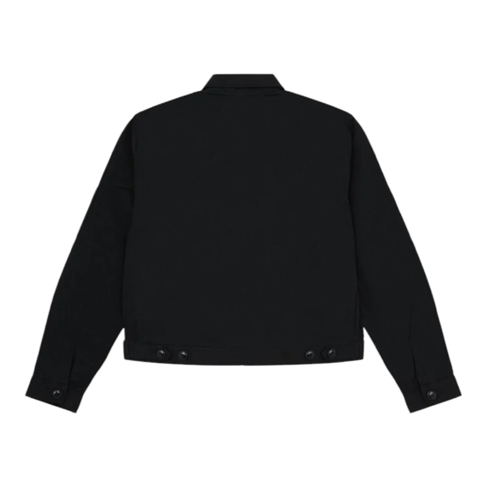 Unlined Cropped Eisenhower Jacket Black - Image 2