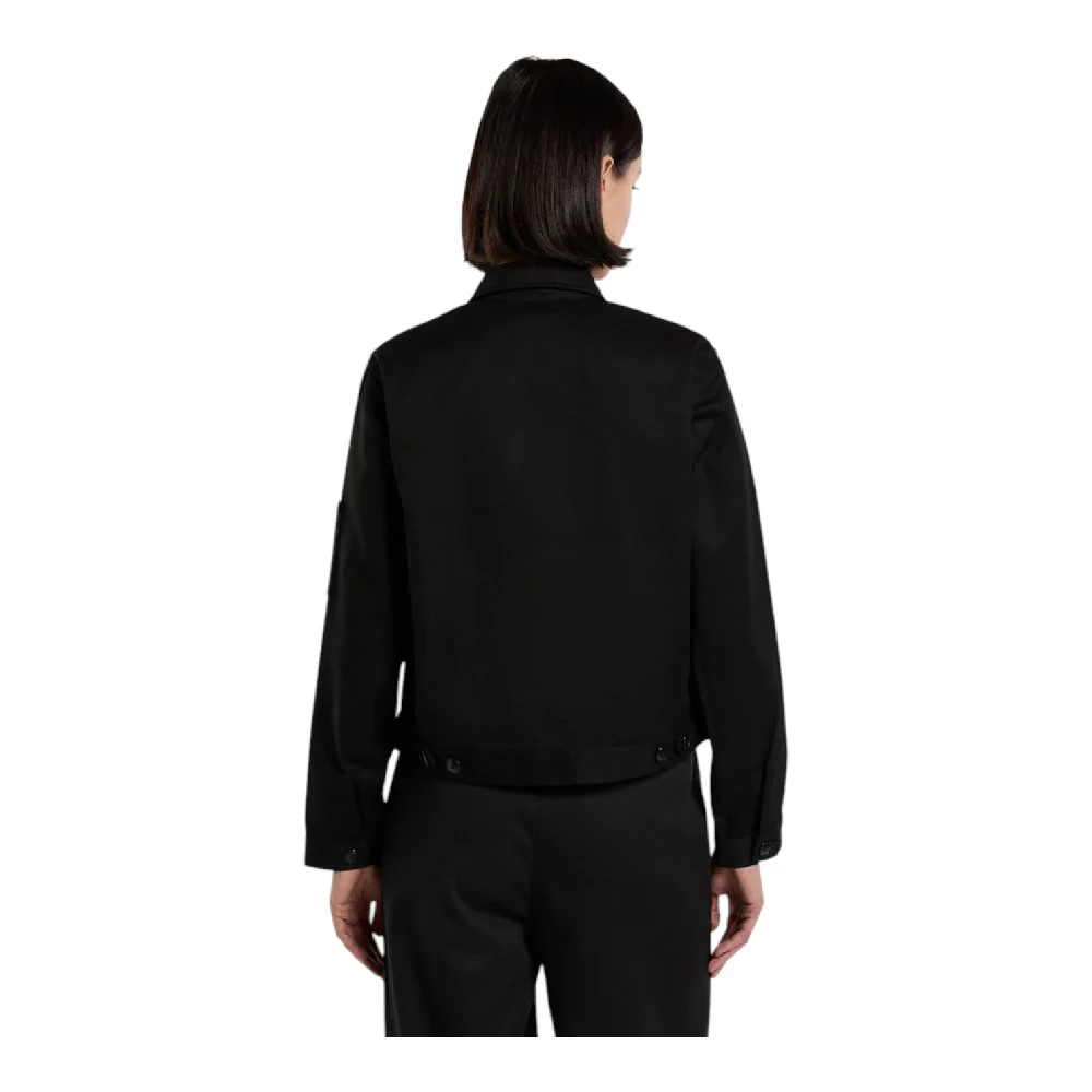 Unlined Cropped Eisenhower Jacket Black - Image 4