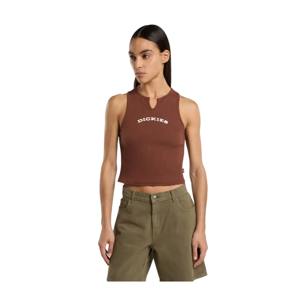 V Neck Top Brown - Image 3