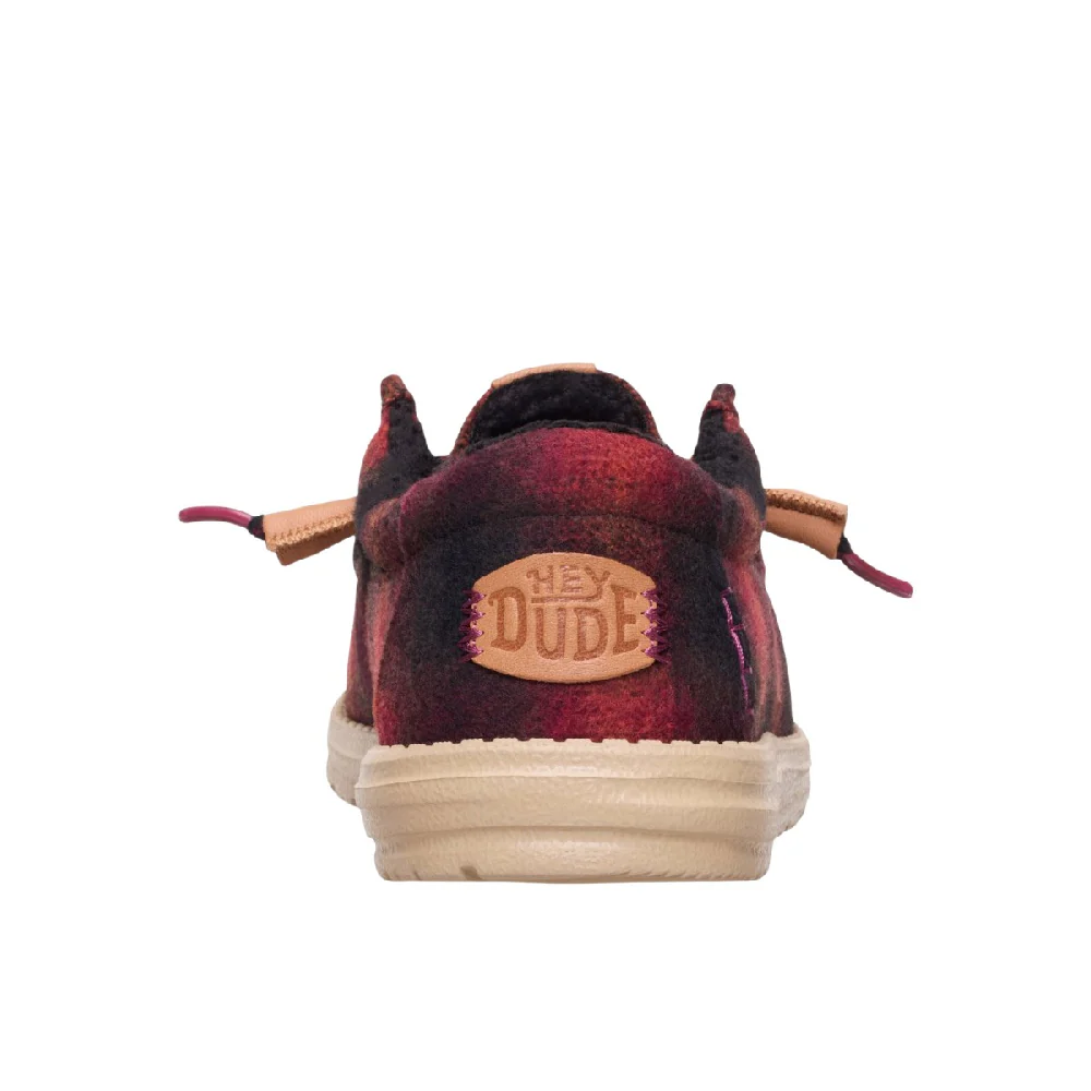 Wally Cozy Plaid Shoes Red Black - Image 5