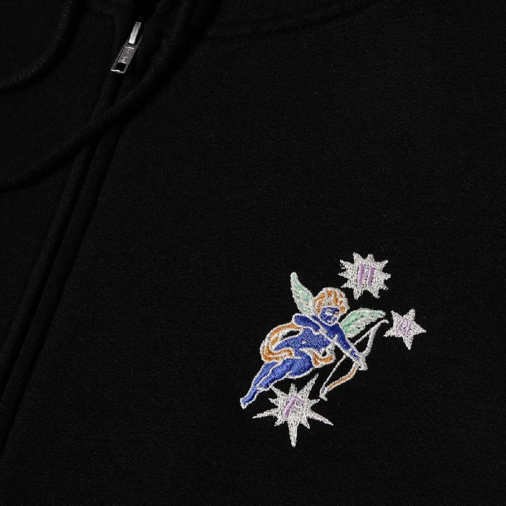 Cupid Full-Zip Hoodie Black - Image 2