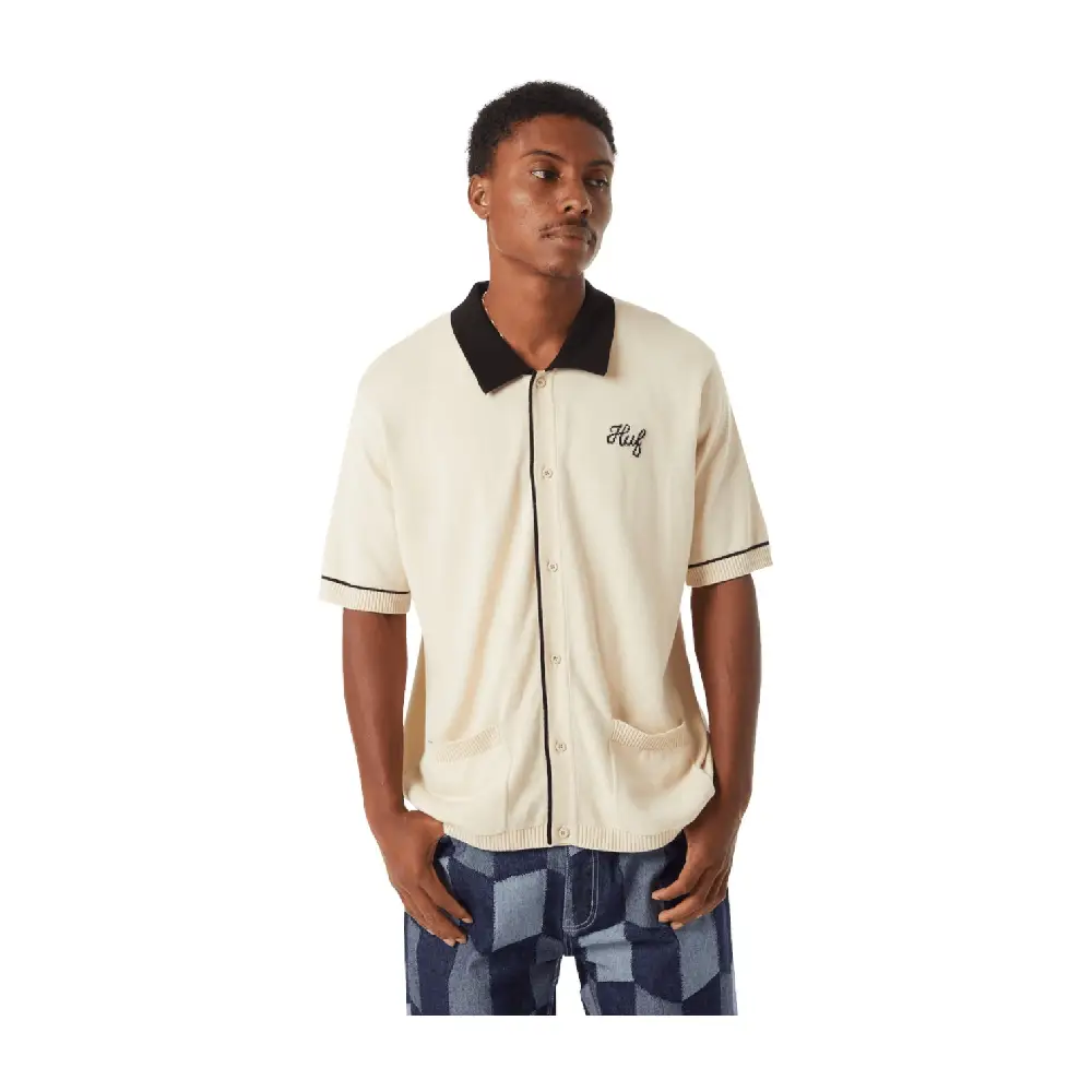Icarus Ss Knit Top Beige - Image 5