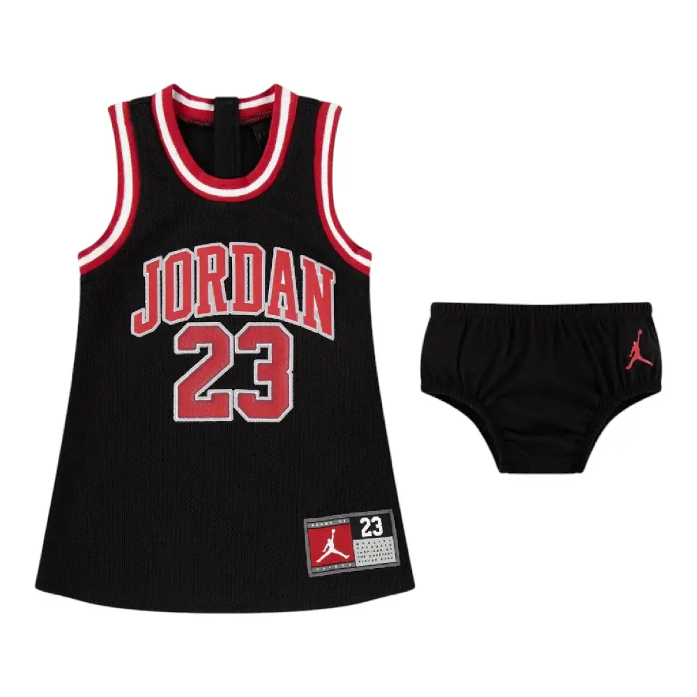 23 Jersey Dress Black Red