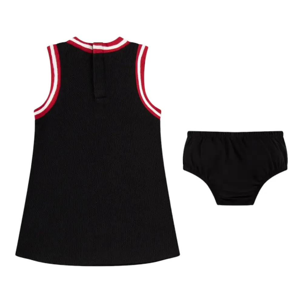 23 Jersey Dress Black Red - Image 2