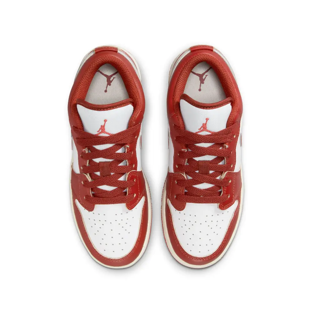 Air Jordan 1 Low SE White Dune Red (GS) - Image 4