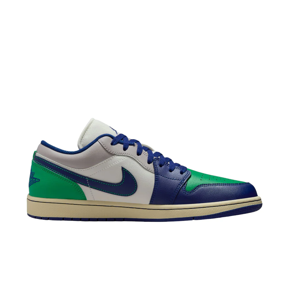Air Jordan 1 Low White Blue Green Sneakers - Image 3