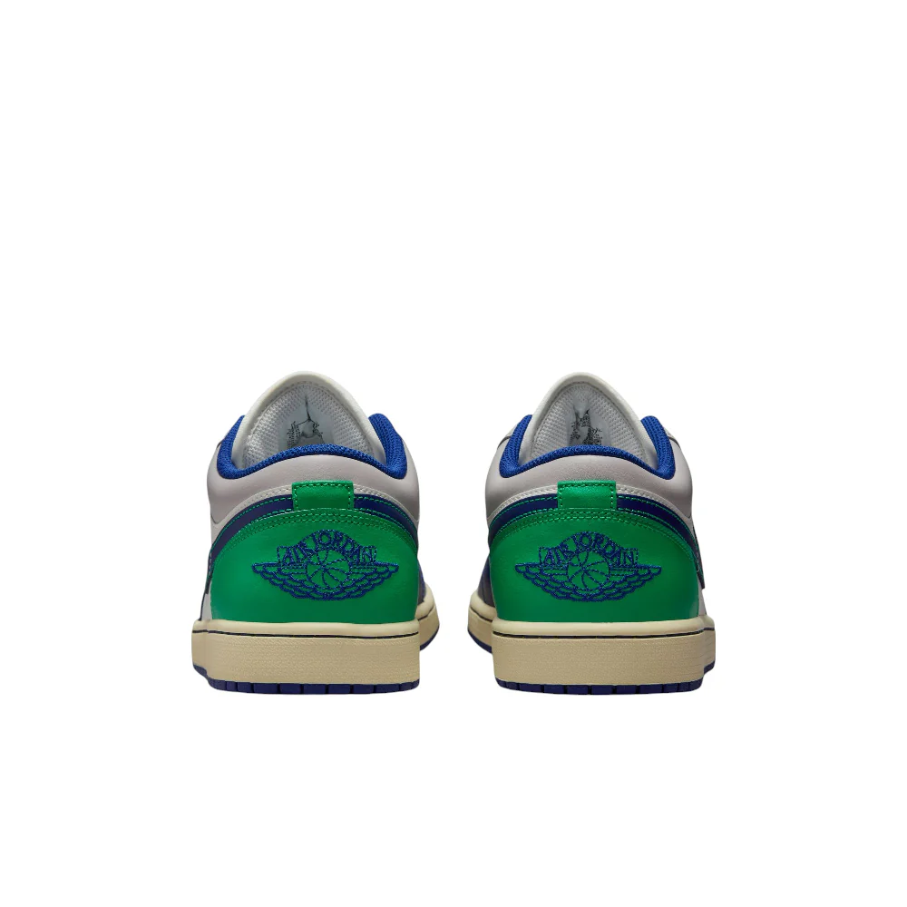 Air Jordan 1 Low White Blue Green Sneakers - Image 5