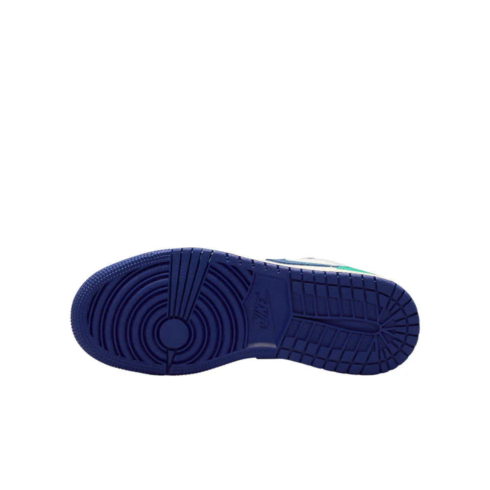 Air Jordan 1 Low White Blue Green Sneakers GS - Image 6