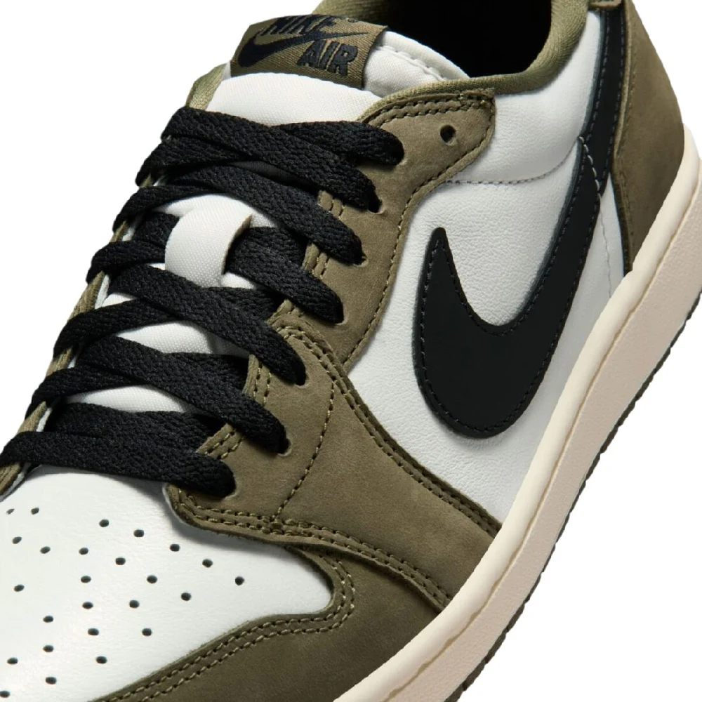 Air Jordan 1 Retro Low Sneakers Medium Olive - Image 5