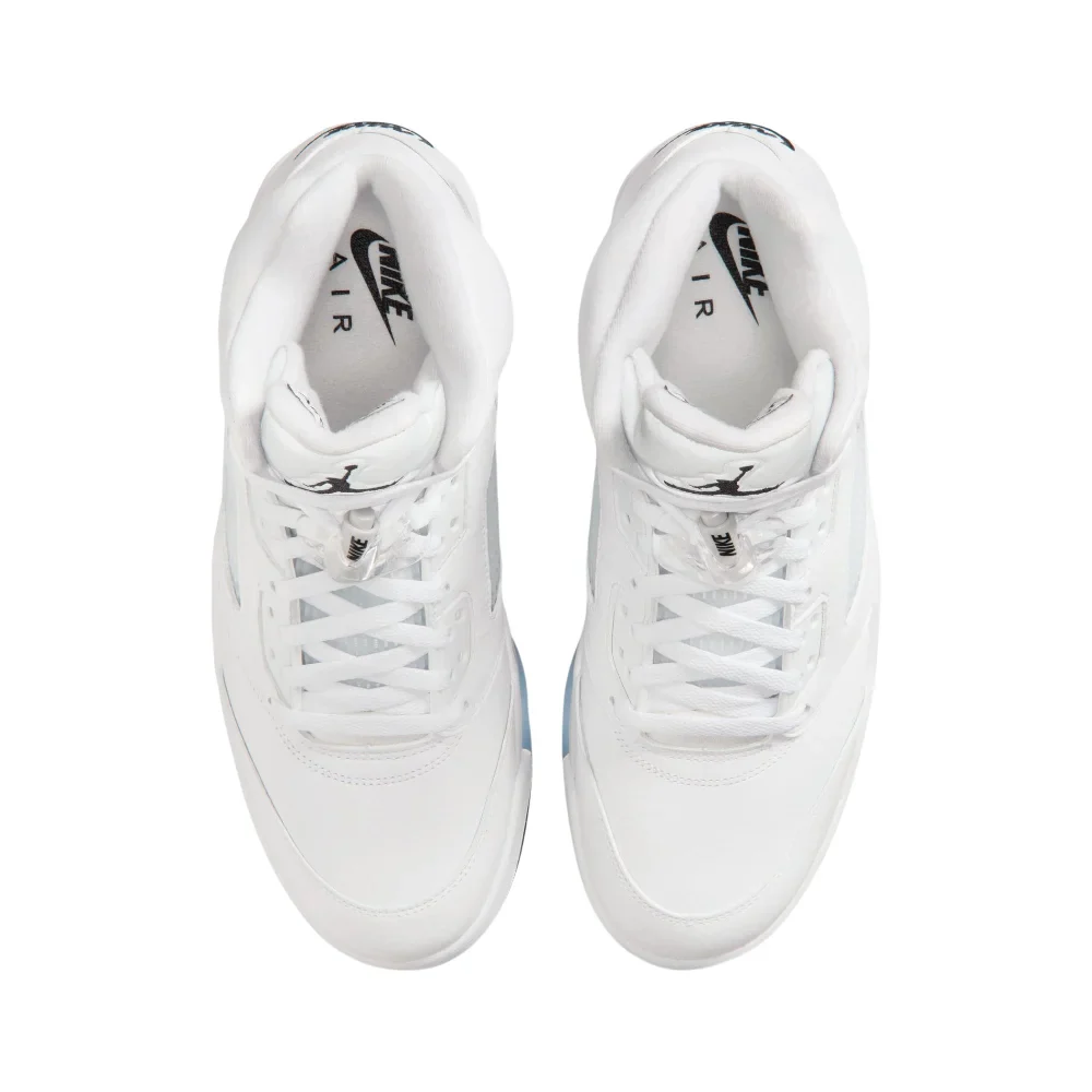 Air Jordan 5 Retro OG White Metallic Basketball Sneakers White - Image 4