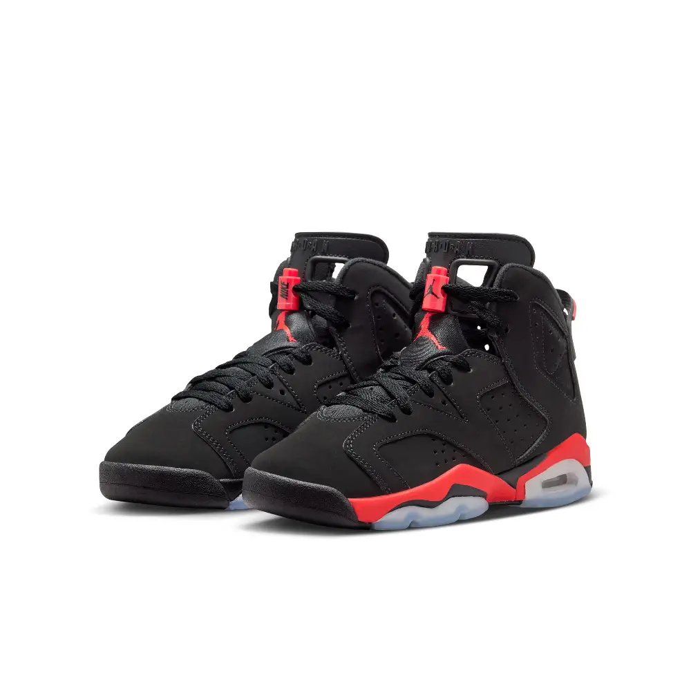 Air Jordan 6 Retro "Infrared Salesman" Big Kids' Sneakers Black (GS) - Image 2