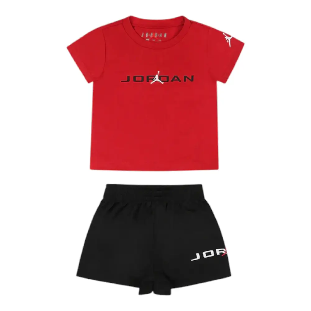 Basleine Mesh T-Shitt/Short Set Red Black