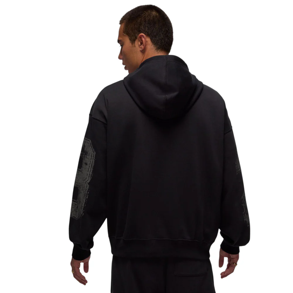 Brooklyn Collegiate Pullover Hoodie Black - Image 2