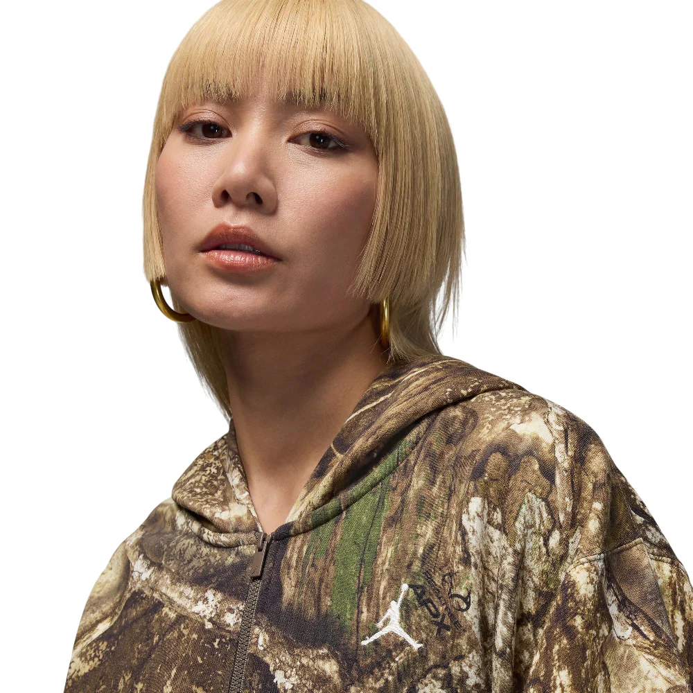 Brooklyn Fleece Realtree Mod Crop Full-Zip Hoodie White - Image 3
