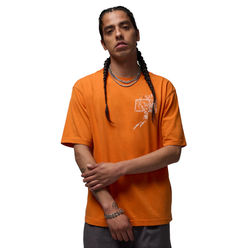 Brooklyn Oversized Graphic T-Shirt Orange