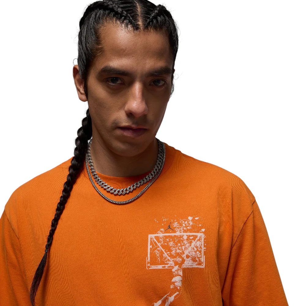 Brooklyn Oversized Graphic T-Shirt Orange - Image 3