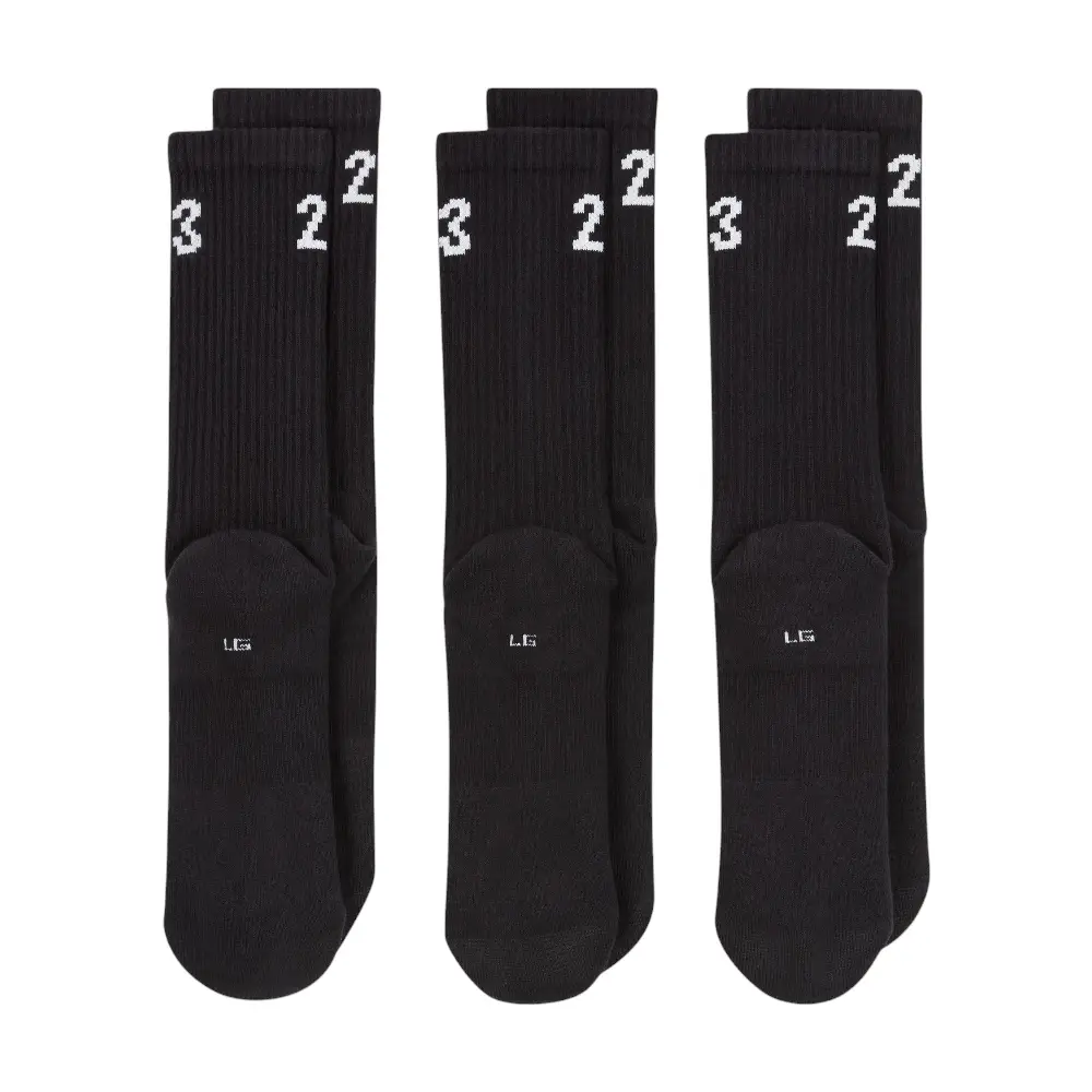Essentials Crew Socks (3 Pairs) Black - Image 3