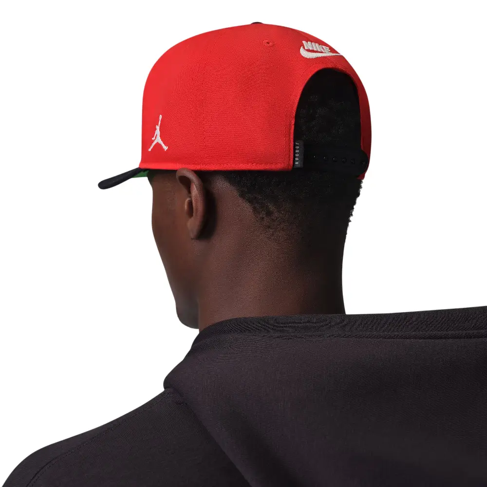 Essentials Pro Structured Flat Bill Hat Red - Image 2