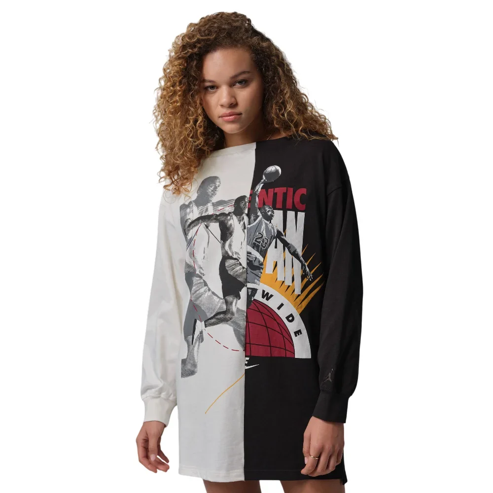 Flight Graphic Dress White