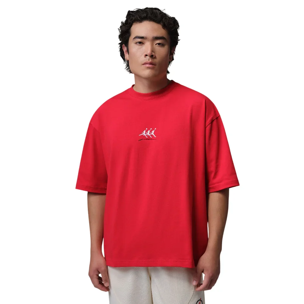 Flight Oversized Graphic T-Shirt Red