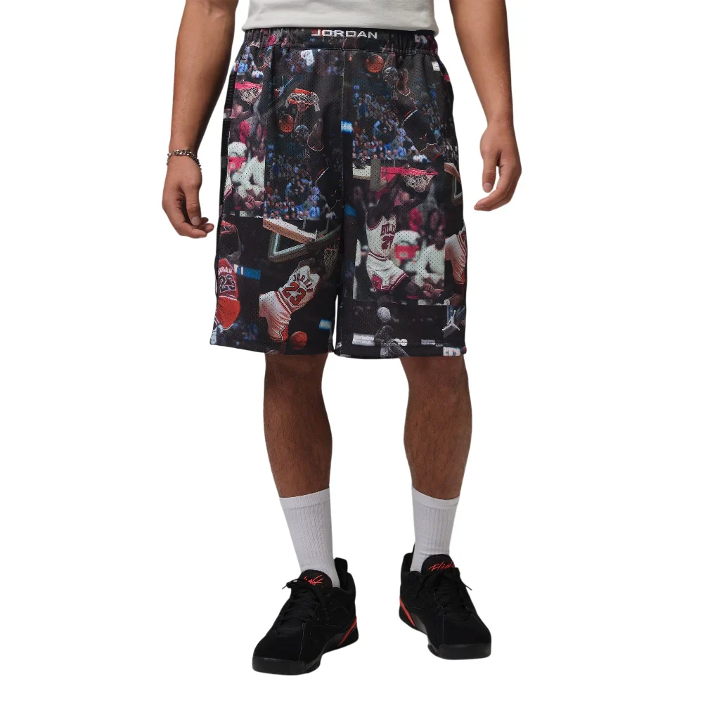 Flight Printed Cat Scratch Shorts Black