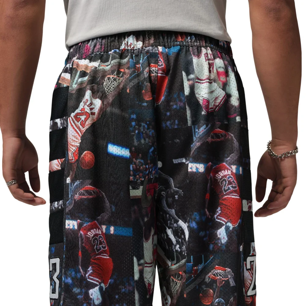 Flight Printed Cat Scratch Shorts Black - Image 3