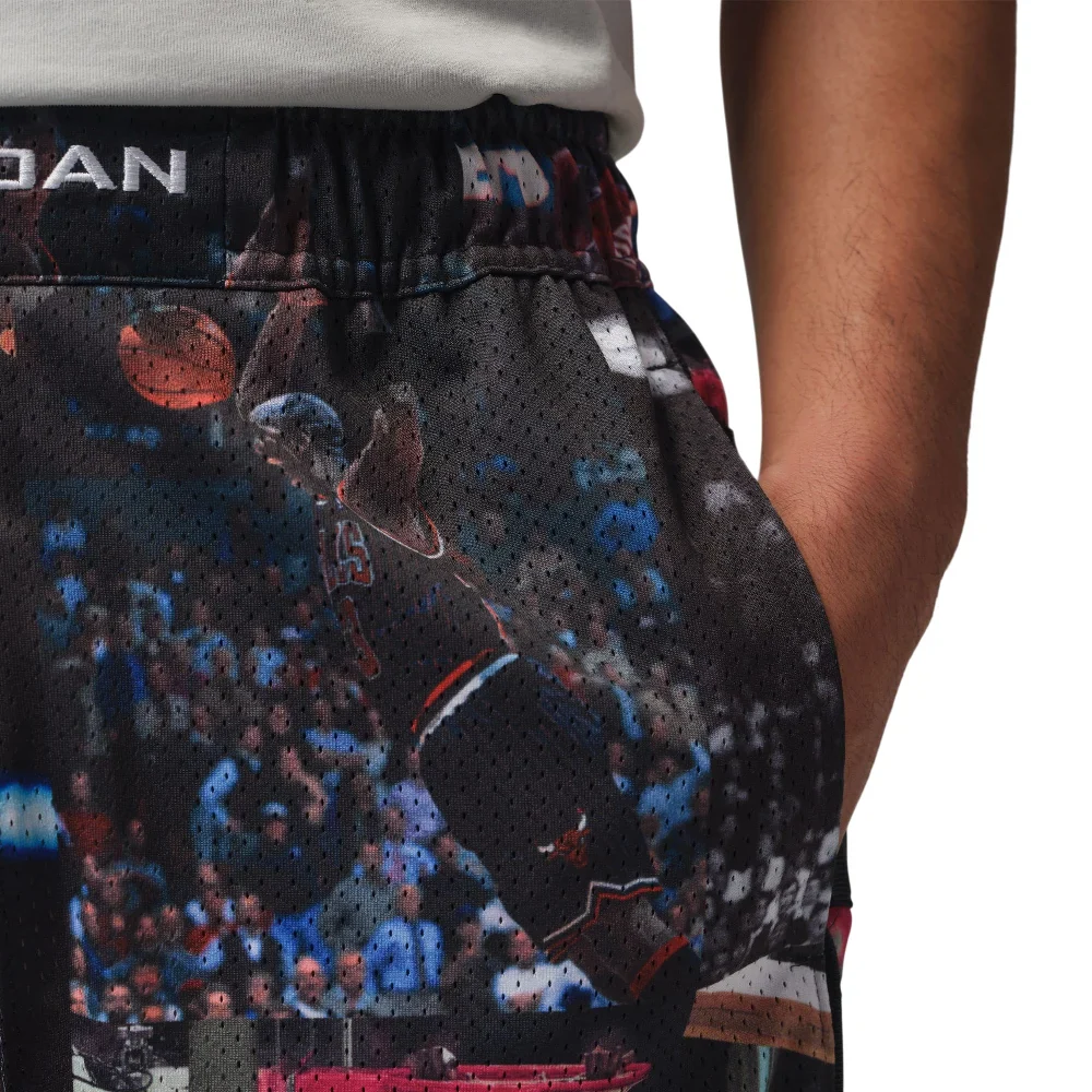 Flight Printed Cat Scratch Shorts Black - Image 4