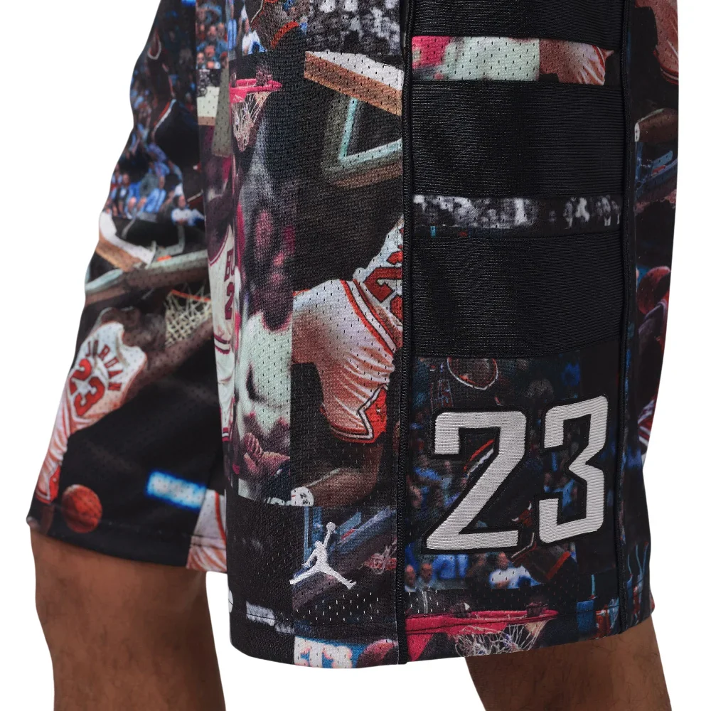Flight Printed Cat Scratch Shorts Black - Image 5