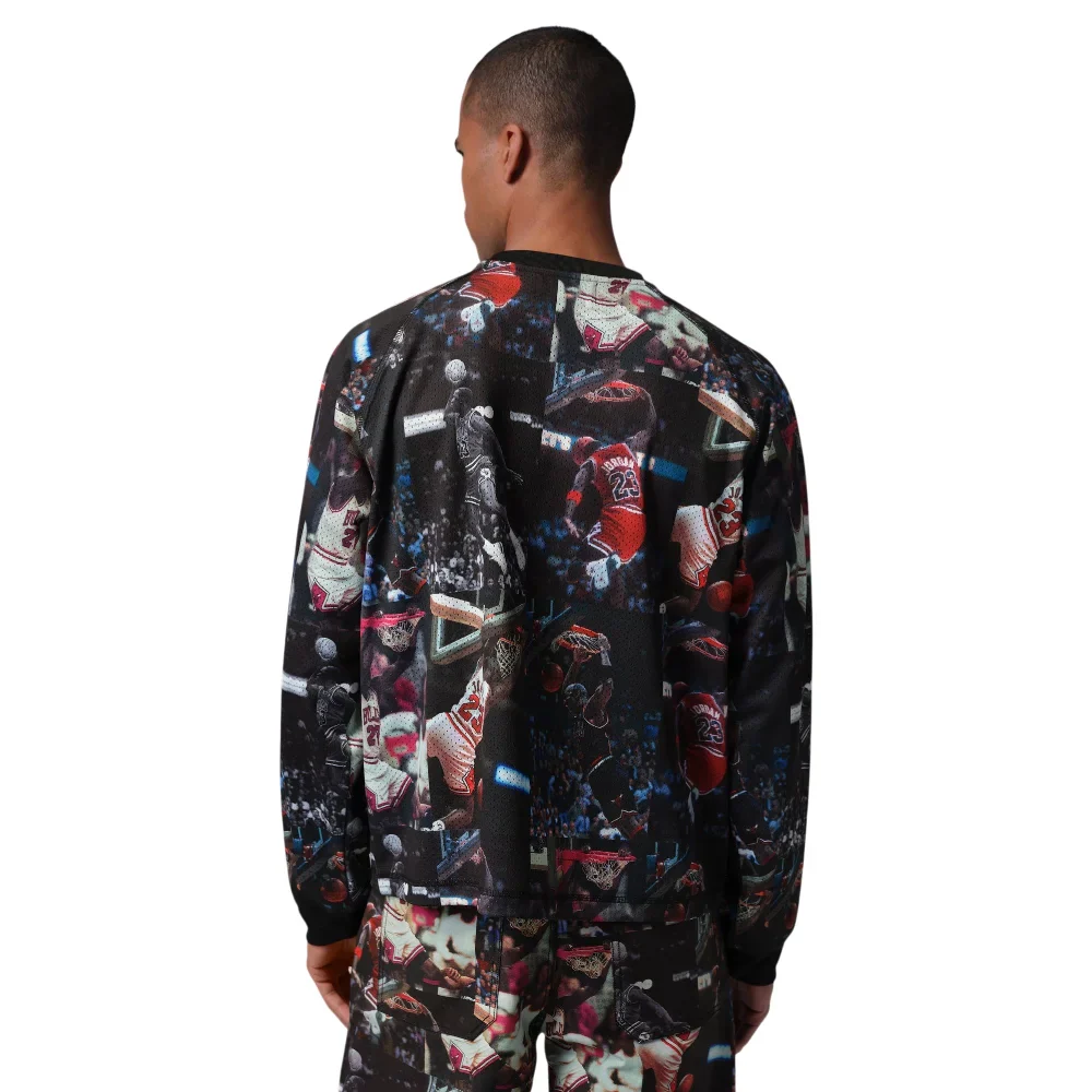 Flight Printed Long-Sleeve Jersey Black - Image 2