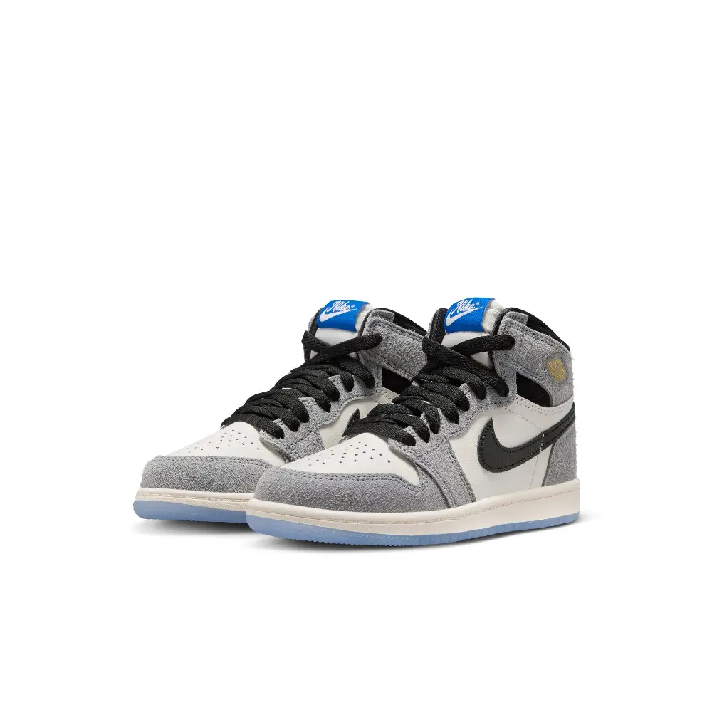 Jordan 1 Retro High OG Little Kids' Sneakers Grey (PS) - Image 2