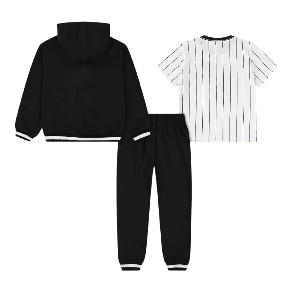 Jordan T-Shirt/Hoodie Tracksuit Set Black - Image 2