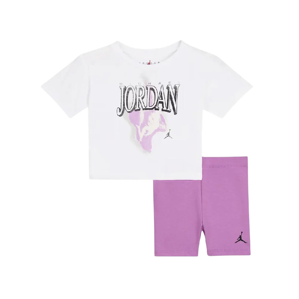 Retro 1984 2pc Bike Short Set Pink
