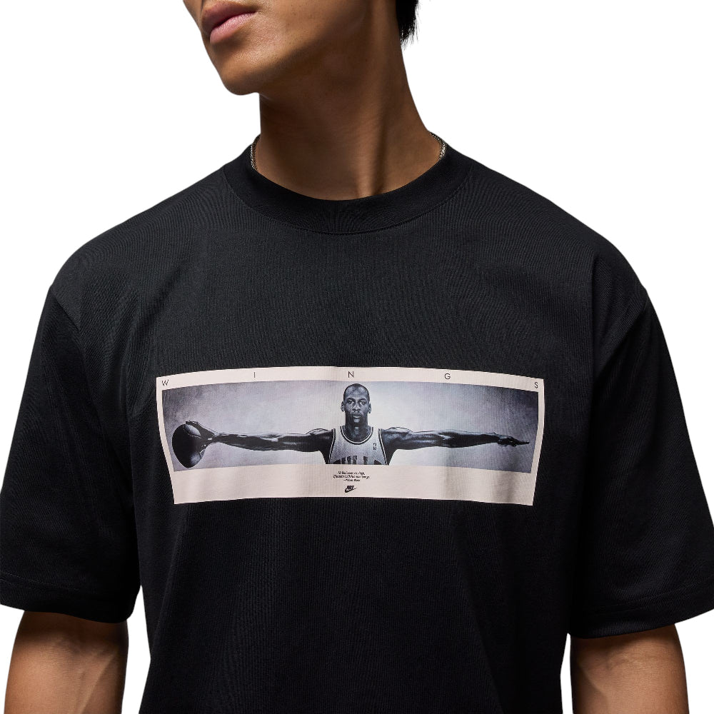 Wings Photo T-Shirt Black - Image 3