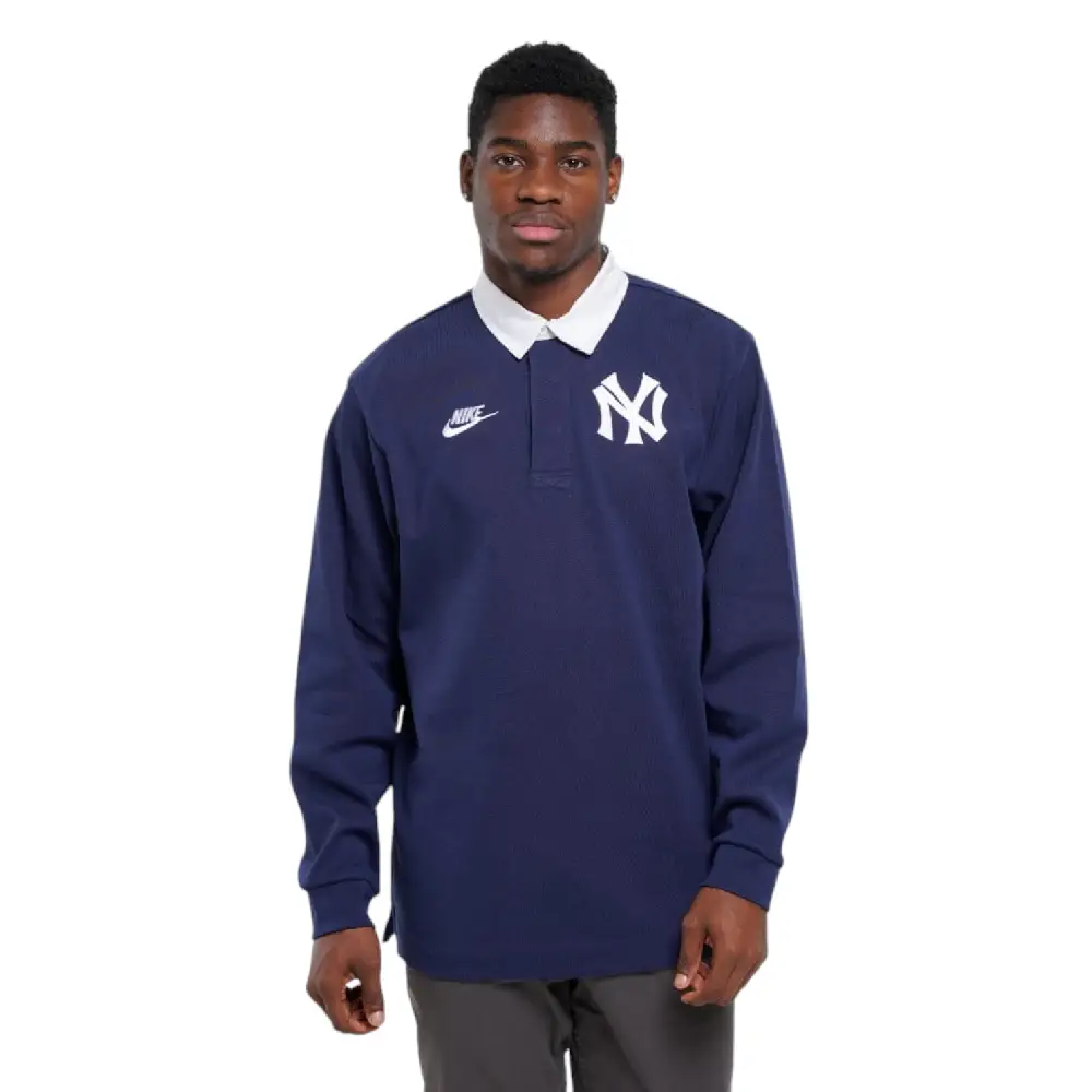 Rugby Long Sleeve Polo T-Shirt Blue