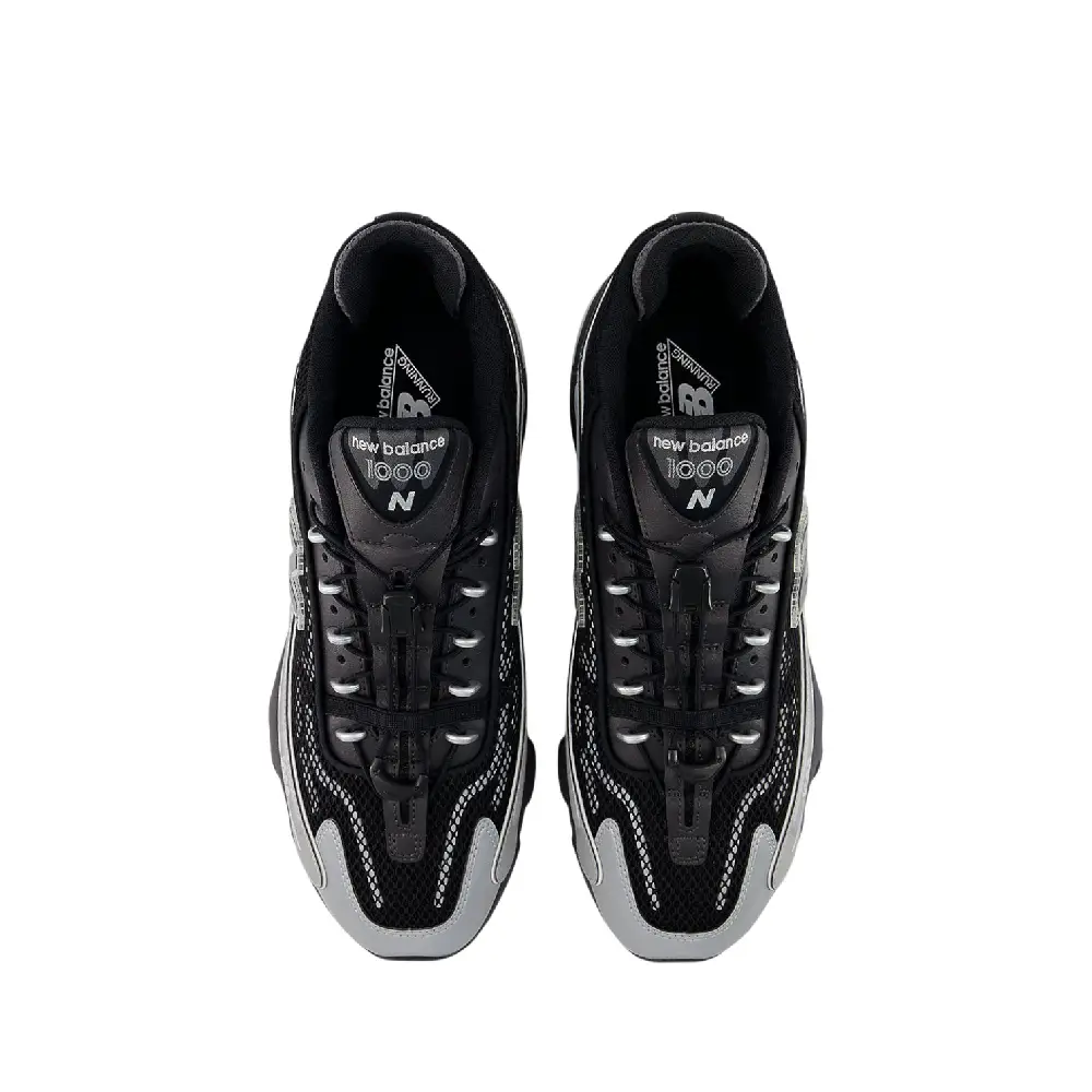 1000G Silver Metallic Black Sneakers - Image 3